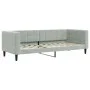 Sofa bed with light gray velvet mattress 90x200 cm by vidaXL, Beds and slatted bases - Ref: Foro24-3196667, Price: 329,77 €, ...
