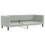 Sofá cama con colchón terciopelo gris claro 90x200 cm de vidaXL, Camas y somieres - Ref: Foro24-3196667, Precio: 317,55 €, De...