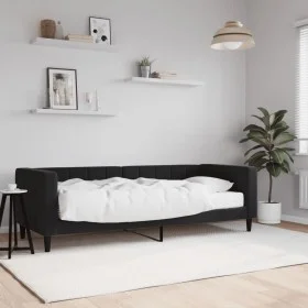 Sofá cama con colchón terciopelo negro 80x200 cm de vidaXL, Camas y somieres - Ref: Foro24-3196664, Precio: 307,76 €, Descuen...
