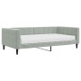 Sofá cama con colchón terciopelo gris claro 100x200 cm de vidaXL, Camas y somieres - Ref: Foro24-3196674, Precio: 345,60 €, D...