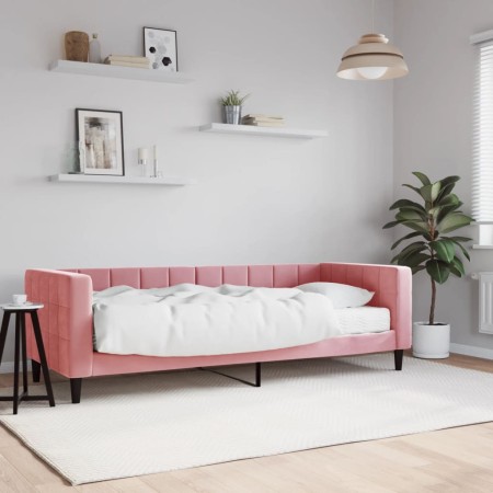 Sofá cama con colchón terciopelo rosa 80x200 cm de vidaXL, Camas y somieres - Ref: Foro24-3196663, Precio: 329,17 €, Descuent...