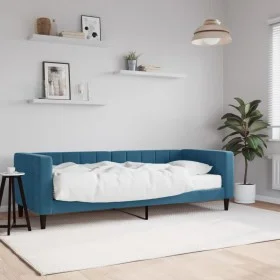 Sofá cama con colchón terciopelo azul 80x200 cm de vidaXL, Camas y somieres - Ref: Foro24-3196659, Precio: 343,82 €, Descuent...