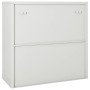 Armario con puerta corredera gris claro acero 90x40x90 cm de vidaXL, Taquillas y armarios de almacenamiento - Ref: Foro24-335...