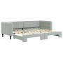 Sofá cama nido terciopelo gris claro 80x200 cm de vidaXL, Camas y somieres - Ref: Foro24-3196684, Precio: 249,88 €, Descuento: %