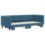 Sofá cama nido terciopelo azul 90x200 cm de vidaXL, Camas y somieres - Ref: Foro24-3196690, Precio: 249,20 €, Descuento: %