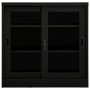 Armario con puerta corredera acero negro 90x40x90 cm de vidaXL, Taquillas y armarios de almacenamiento - Ref: Foro24-335956, ...