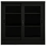 Armario con puerta corredera acero negro 90x40x90 cm de vidaXL, Taquillas y armarios de almacenamiento - Ref: Foro24-335956, ...