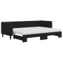 Sofá cama nido con colchón terciopelo negro 80x200 cm de vidaXL, Camas y somieres - Ref: Foro24-3196712, Precio: 437,92 €, De...