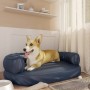 Cama para perros de espuma cuero sintético azul oscuro 88x65 cm en Camas para perros | Comprar online en Foru.es