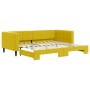 Sofá cama nido terciopelo amarillo 90x200 cm de vidaXL, Camas y somieres - Ref: Foro24-3196696, Precio: 273,25 €, Descuento: %