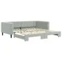 Sofá cama nido terciopelo gris claro 100x200 cm de vidaXL, Camas y somieres - Ref: Foro24-3196698, Precio: 264,19 €, Descuent...