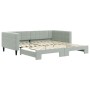 Sofá cama nido terciopelo gris claro 100x200 cm de vidaXL, Camas y somieres - Ref: Foro24-3196698, Precio: 267,51 €, Descuent...