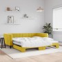 Sofá cama nido terciopelo amarillo 100x200 cm de vidaXL, Camas y somieres - Ref: Foro24-3196703, Precio: 254,64 €, Descuento: %