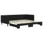 Sofá cama nido terciopelo negro 100x200 cm de vidaXL, Camas y somieres - Ref: Foro24-3196702, Precio: 260,90 €, Descuento: %