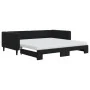 Sofá cama nido con colchón terciopelo negro 100x200 cm de vidaXL, Camas y somieres - Ref: Foro24-3196726, Precio: 428,27 €, D...