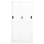 Armario de oficina puerta corredera acero blanco 90x40x180 cm de vidaXL, Taquillas y armarios de almacenamiento - Ref: Foro24...