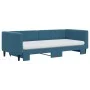 Sofá cama nido con colchón terciopelo azul 90x200 cm de vidaXL, Camas y somieres - Ref: Foro24-3196714, Precio: 442,65 €, Des...