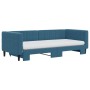 Sofá cama nido con colchón terciopelo azul 90x200 cm de vidaXL, Camas y somieres - Ref: Foro24-3196714, Precio: 441,60 €, Des...
