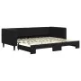 Sofá cama nido terciopelo negro 90x200 cm de vidaXL, Camas y somieres - Ref: Foro24-3196695, Precio: 250,78 €, Descuento: %