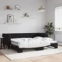 Sofá cama nido terciopelo negro 90x190 cm de vidaXL, Camas y somieres - Ref: Foro24-3196706, Precio: 258,95 €, Descuento: %