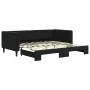 Sofá cama nido terciopelo negro 90x190 cm de vidaXL, Camas y somieres - Ref: Foro24-3196706, Precio: 258,95 €, Descuento: %