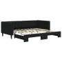 Sofá cama nido terciopelo negro 90x190 cm de vidaXL, Camas y somieres - Ref: Foro24-3196706, Precio: 261,89 €, Descuento: %