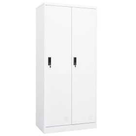 Armario de acero blanco 80x50x180 cm de vidaXL, Armarios roperos - Ref: Foro24-335966, Precio: 320,66 €, Descuento: %