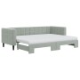 Sofá cama nido con colchón terciopelo gris claro 80x200 cm de vidaXL, Camas y somieres - Ref: Foro24-3196708, Precio: 442,46 ...