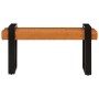 Banco piel de cabra auténtica negro y marrón 110 cm de vidaXL, Bancos de comedor y cocina - Ref: Foro24-342210, Precio: 163,5...