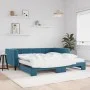Sofá cama nido con colchón terciopelo azul 100x200 cm de vidaXL, Camas y somieres - Ref: Foro24-3196721, Precio: 429,56 €, De...