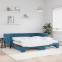 Sofá cama nido con colchón terciopelo azul 100x200 cm de vidaXL, Camas y somieres - Ref: Foro24-3196721, Precio: 431,45 €, De...