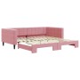 Sofá cama nido terciopelo rosa 100x200 cm de vidaXL, Camas y somieres - Ref: Foro24-3196701, Precio: 283,31 €, Descuento: %