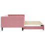 Sofá cama nido terciopelo rosa 100x200 cm de vidaXL, Camas y somieres - Ref: Foro24-3196701, Precio: 283,31 €, Descuento: %