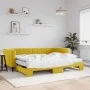 Sofá cama nido con colchón terciopelo amarillo 90x200 cm de vidaXL, Camas y somieres - Ref: Foro24-3196720, Precio: 442,71 €,...