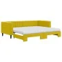 Sofá cama nido con colchón terciopelo amarillo 90x200 cm de vidaXL, Camas y somieres - Ref: Foro24-3196720, Precio: 442,71 €,...