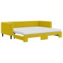 Sofá cama nido con colchón terciopelo amarillo 90x200 cm de vidaXL, Camas y somieres - Ref: Foro24-3196720, Precio: 450,46 €,...
