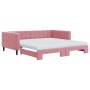 Sofá cama nido con colchón terciopelo rosa 100x200 cm de vidaXL, Camas y somieres - Ref: Foro24-3196725, Precio: 452,36 €, De...