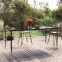 Mesa comedor jardín acero y vidrio templado negro 200x100x74 cm en Mesas de jardín | Comprar online en Foru.es
