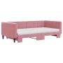 Sofá cama nido con colchón terciopelo rosa 100x200 cm de vidaXL, Camas y somieres - Ref: Foro24-3196725, Precio: 444,49 €, De...