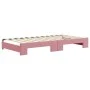 Sofá cama nido con colchón terciopelo rosa 100x200 cm de vidaXL, Camas y somieres - Ref: Foro24-3196725, Precio: 444,49 €, De...