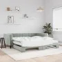 Sofá cama nido con colchón terciopelo gris claro 100x200 cm de vidaXL, Camas y somieres - Ref: Foro24-3196722, Precio: 432,60...