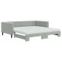 Sofá cama nido con colchón terciopelo gris claro 100x200 cm de vidaXL, Camas y somieres - Ref: Foro24-3196722, Precio: 432,60...
