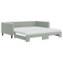 Sofá cama nido con colchón terciopelo gris claro 100x200 cm de vidaXL, Camas y somieres - Ref: Foro24-3196722, Precio: 440,98...