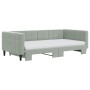 Sofá cama nido con colchón terciopelo gris claro 100x200 cm de vidaXL, Camas y somieres - Ref: Foro24-3196722, Precio: 440,98...