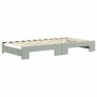 Sofá cama nido con colchón terciopelo gris claro 100x200 cm de vidaXL, Camas y somieres - Ref: Foro24-3196722, Precio: 440,98...