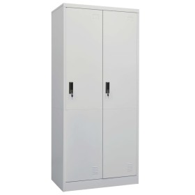 Armario de acero gris claro 80x50x180 cm de vidaXL, Armarios roperos - Ref: Foro24-335967, Precio: 320,89 €, Descuento: %