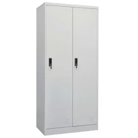 Armario de acero gris claro 80x50x180 cm de vidaXL, Armarios roperos - Ref: Foro24-335967, Precio: 315,23 €, Descuento: %