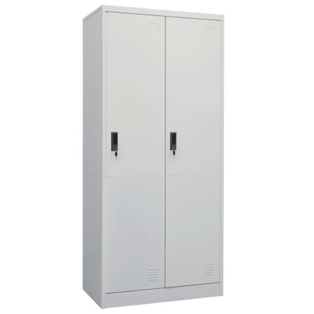 Armario de acero gris claro 80x50x180 cm de vidaXL, Armarios roperos - Ref: Foro24-335967, Precio: 320,89 €, Descuento: %