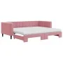 Sofá cama nido con colchón terciopelo rosa 90x200 cm de vidaXL, Camas y somieres - Ref: Foro24-3196718, Precio: 443,71 €, Des...