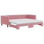 Sofá cama nido con colchón terciopelo rosa 90x200 cm de vidaXL, Camas y somieres - Ref: Foro24-3196718, Precio: 441,67 €, Des...